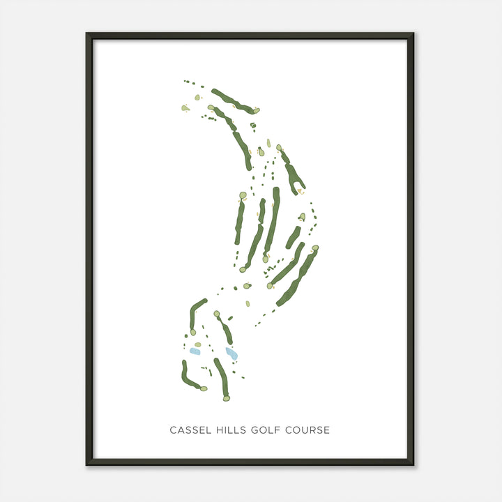 Print of Cassel Hills Golf Course Modern Map