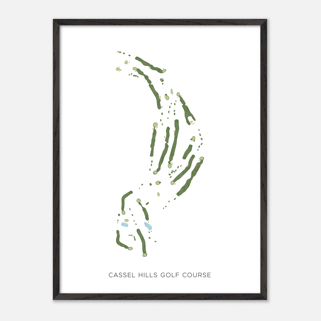 Print of Cassel Hills Golf Course Modern Map