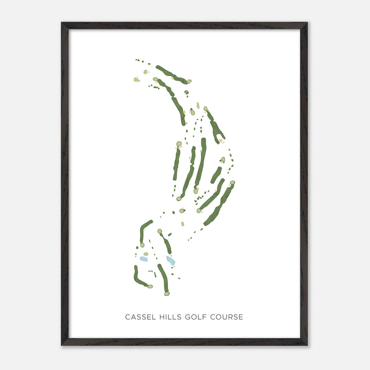 Print of Cassel Hills Golf Course Modern Map