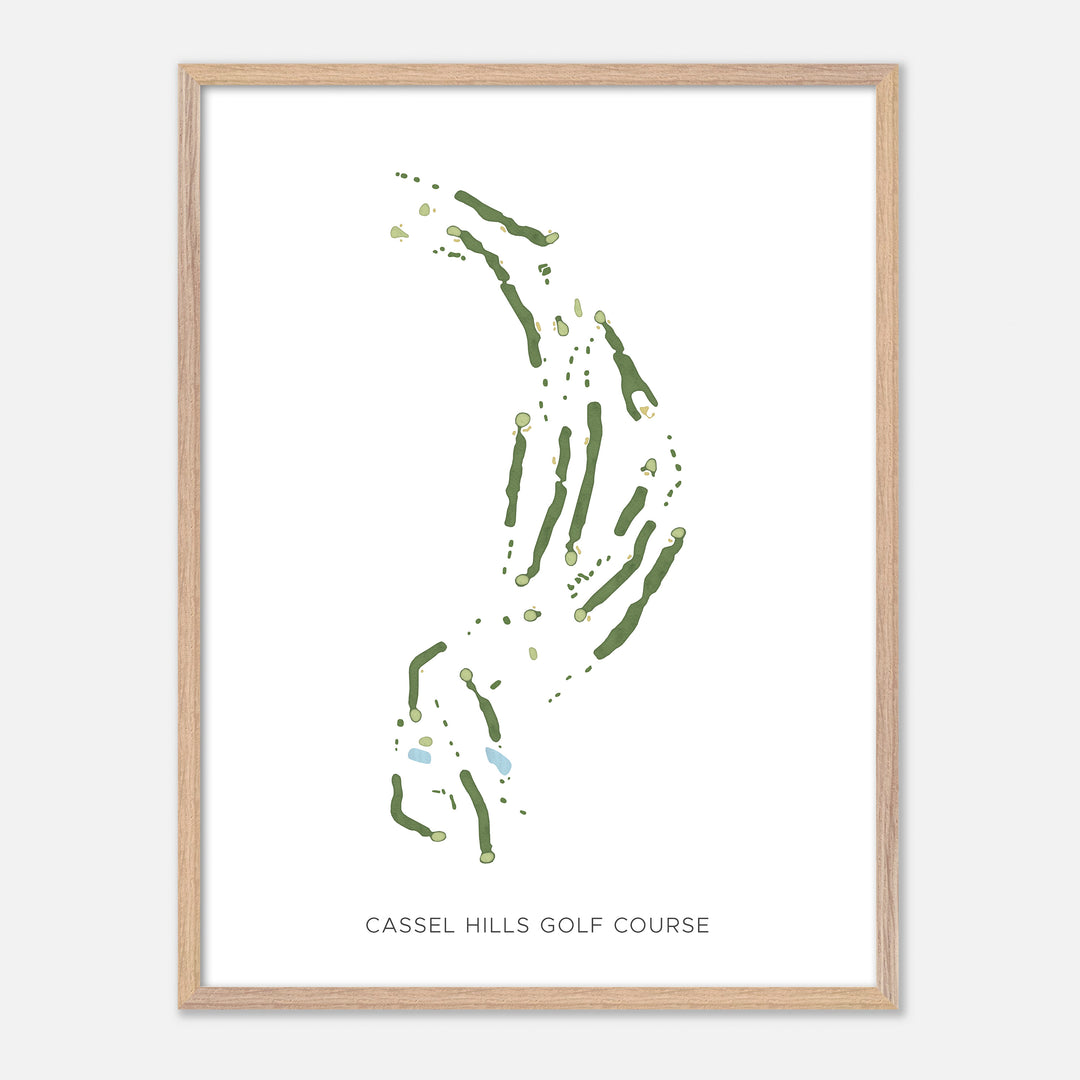 Print of Cassel Hills Golf Course Modern Map