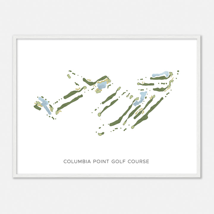 Print of Columbia Point Golf Course Modern Map