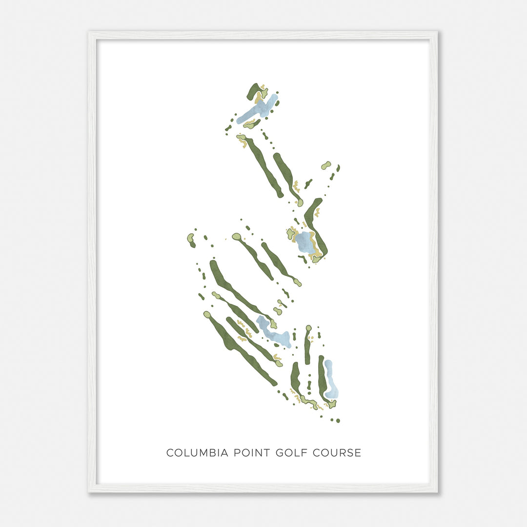 Print of Columbia Point Golf Course Modern Map