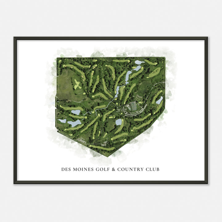 Print of Des Moines Golf & Country Club Classic Map