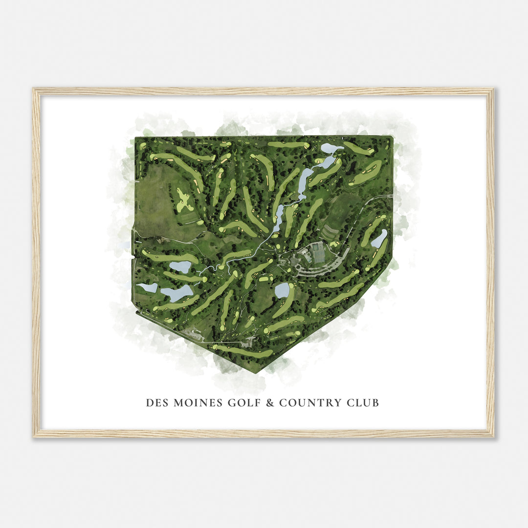 Print of Des Moines Golf & Country Club Classic Map