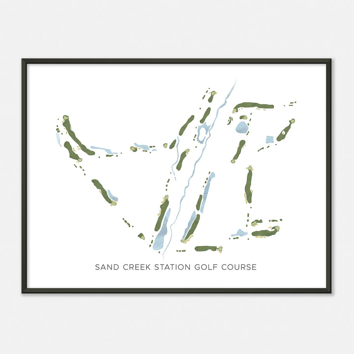 Print of Sand Creek Station Golf Course Modern Map