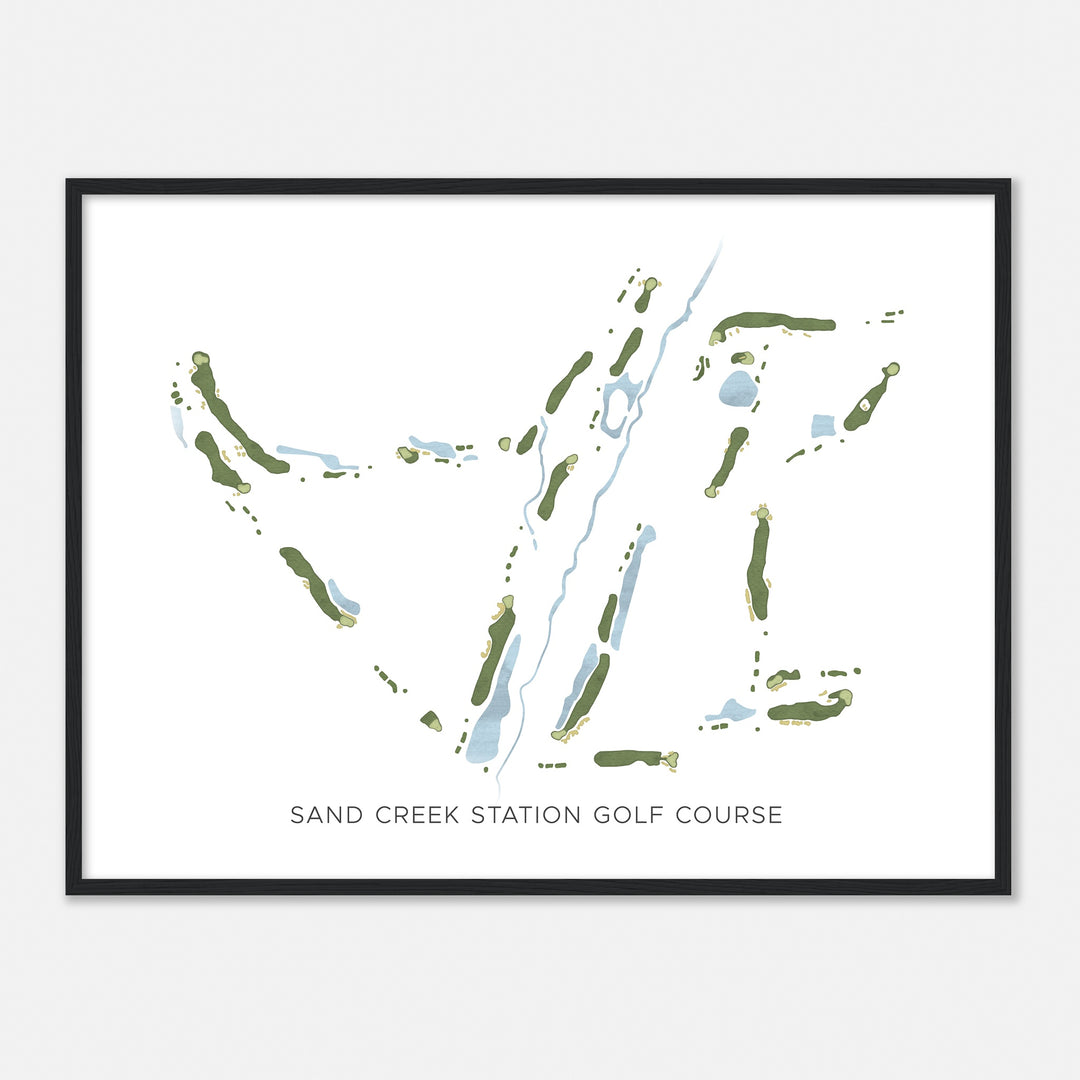 Print of Sand Creek Station Golf Course Modern Map