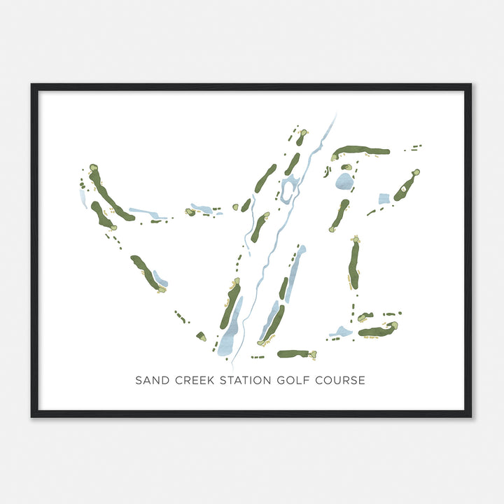 Print of Sand Creek Station Golf Course Modern Map