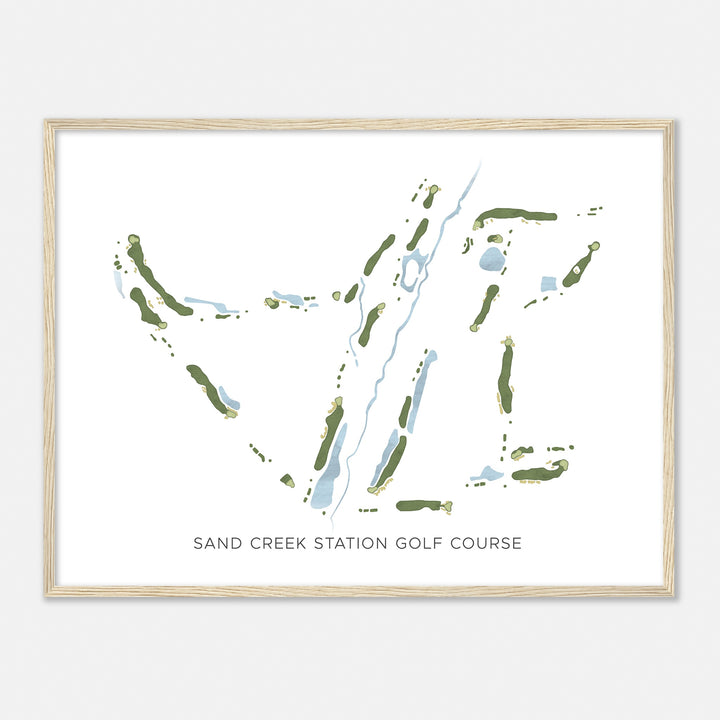 Print of Sand Creek Station Golf Course Modern Map