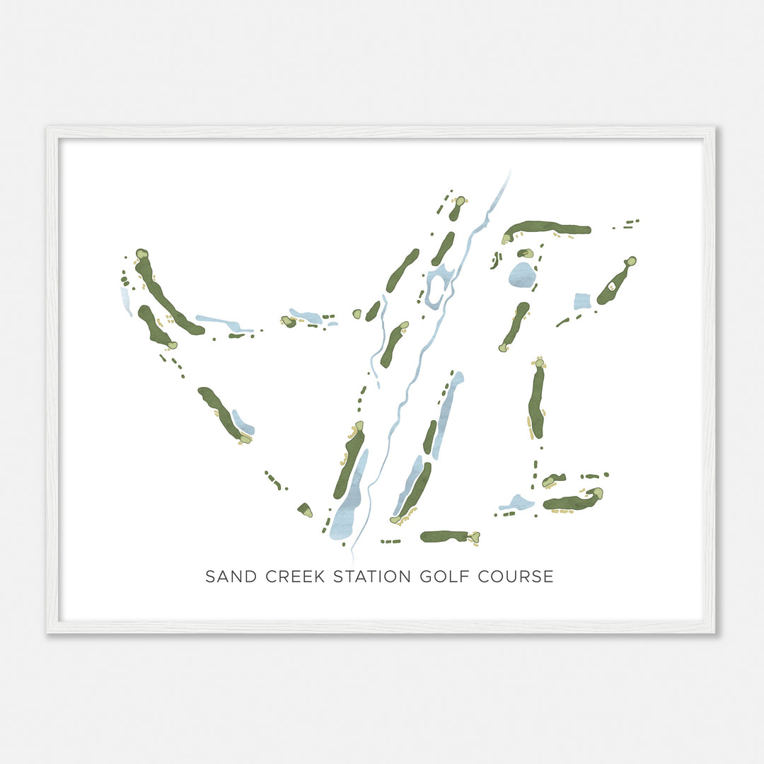 Print of Sand Creek Station Golf Course Modern Map