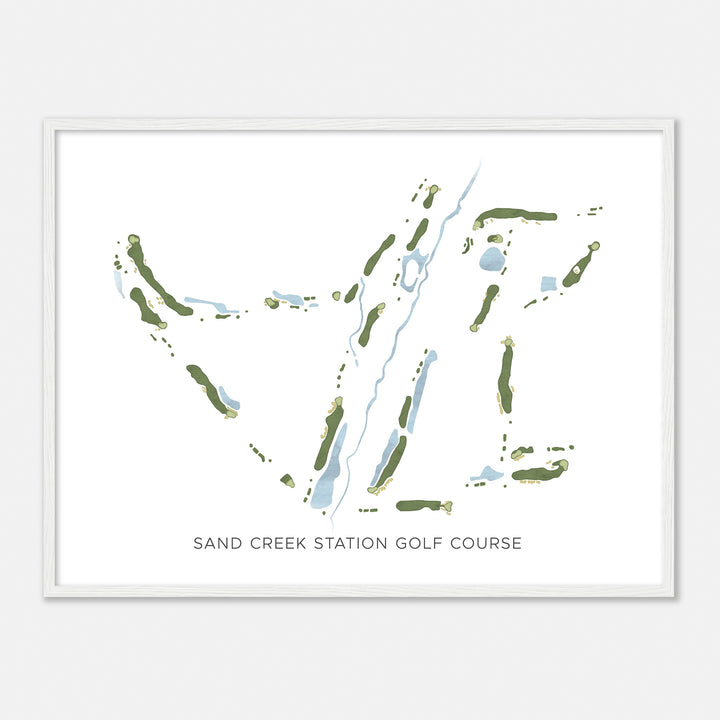 Print of Sand Creek Station Golf Course Modern Map