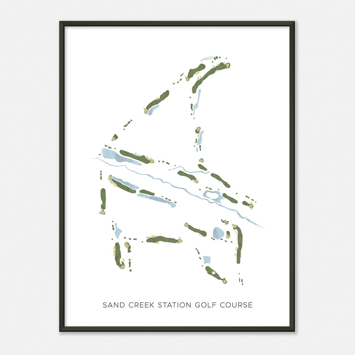 Print of Sand Creek Station Golf Course Modern Map