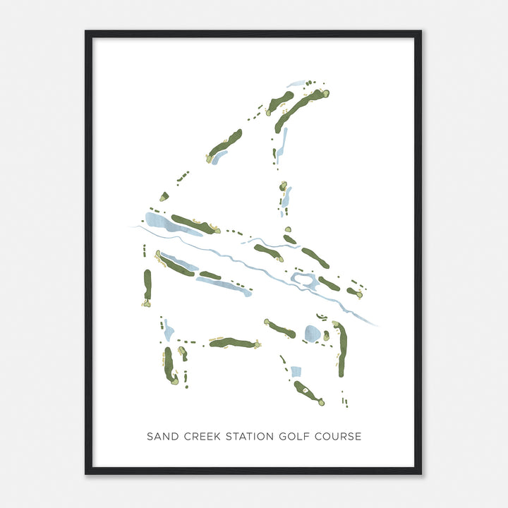 Print of Sand Creek Station Golf Course Modern Map
