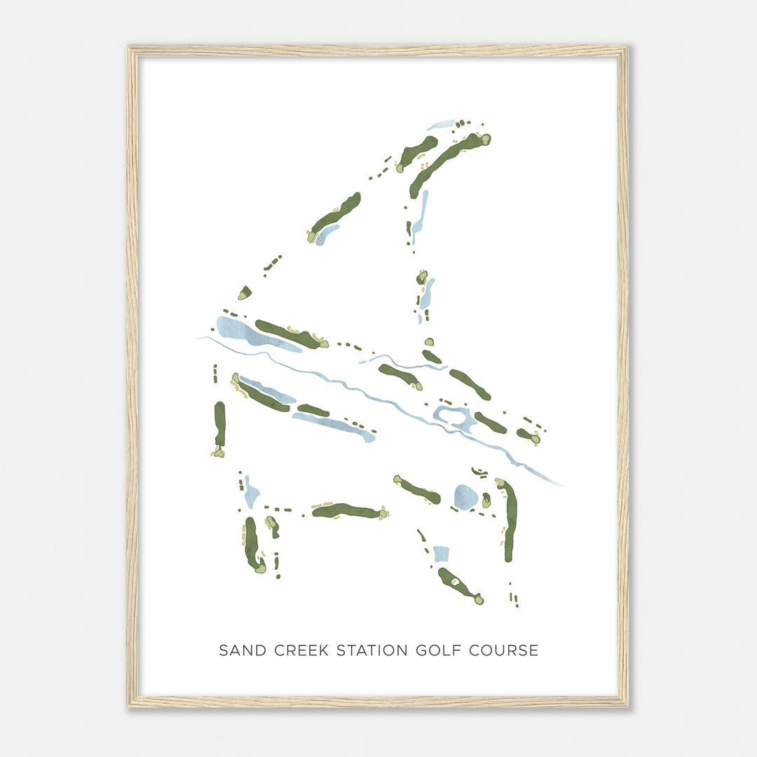 Print of Sand Creek Station Golf Course Modern Map