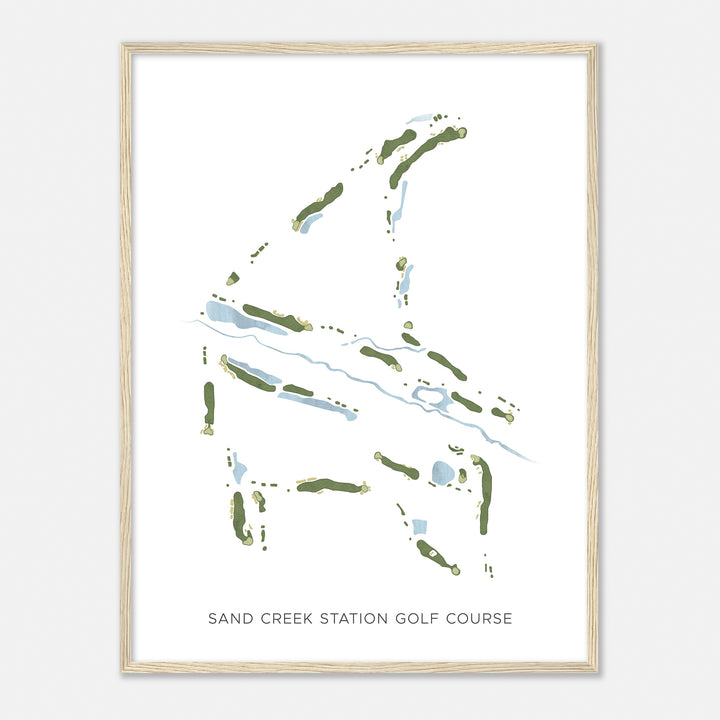 Print of Sand Creek Station Golf Course Modern Map
