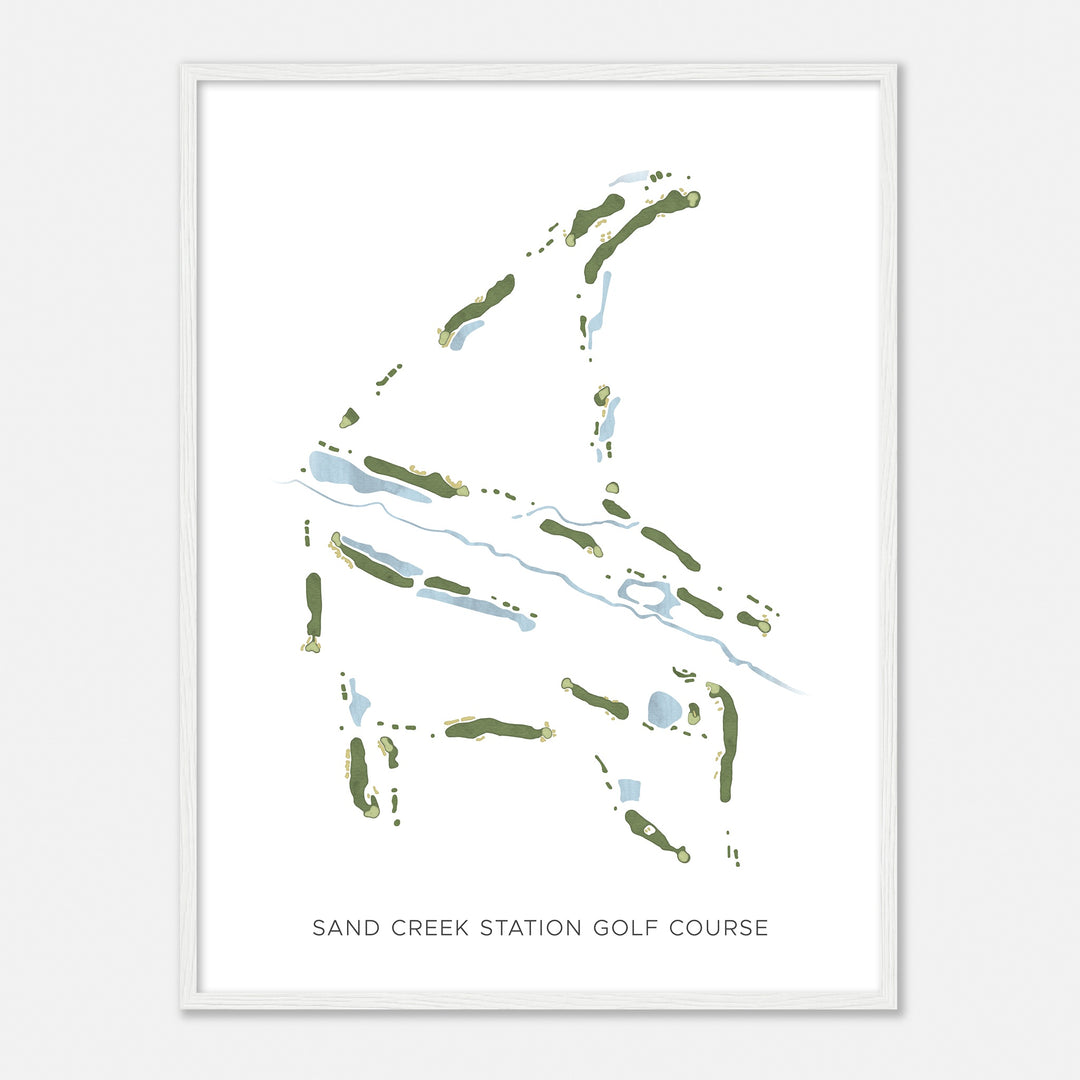 Print of Sand Creek Station Golf Course Modern Map