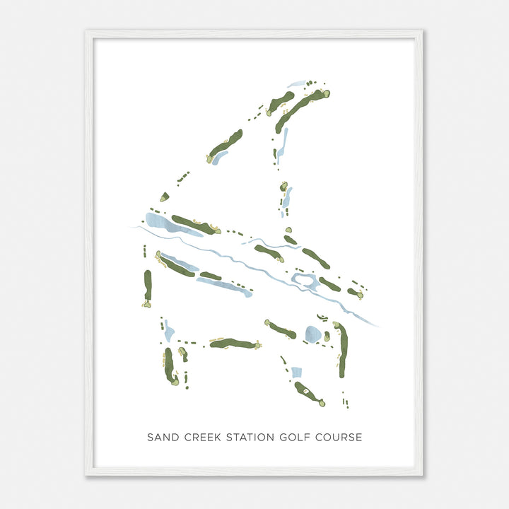 Print of Sand Creek Station Golf Course Modern Map
