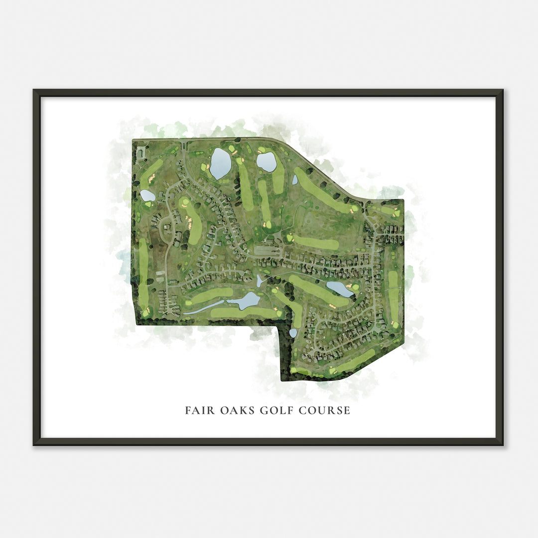 Print of Fair Oaks Golf Course Classic Map