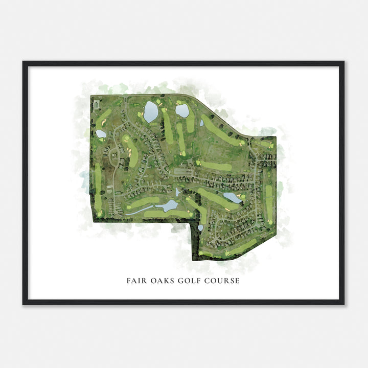 Print of Fair Oaks Golf Course Classic Map