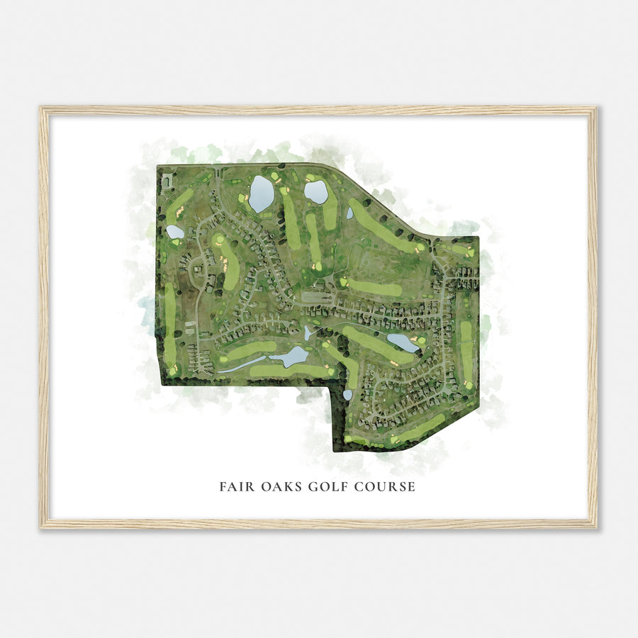 Print of Fair Oaks Golf Course Classic Map