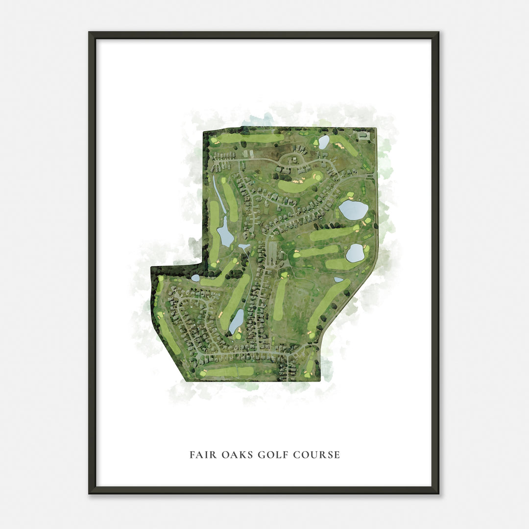 Print of Fair Oaks Golf Course Classic Map