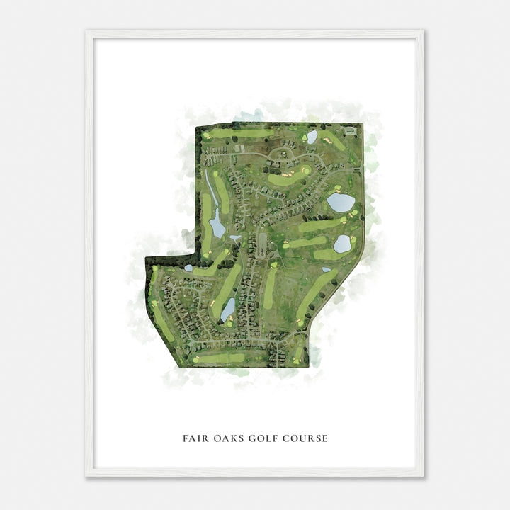 Print of Fair Oaks Golf Course Classic Map