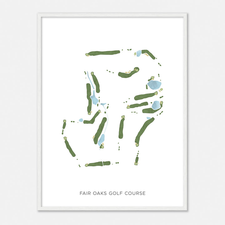 Print of Fair Oaks Golf Course Modern Map