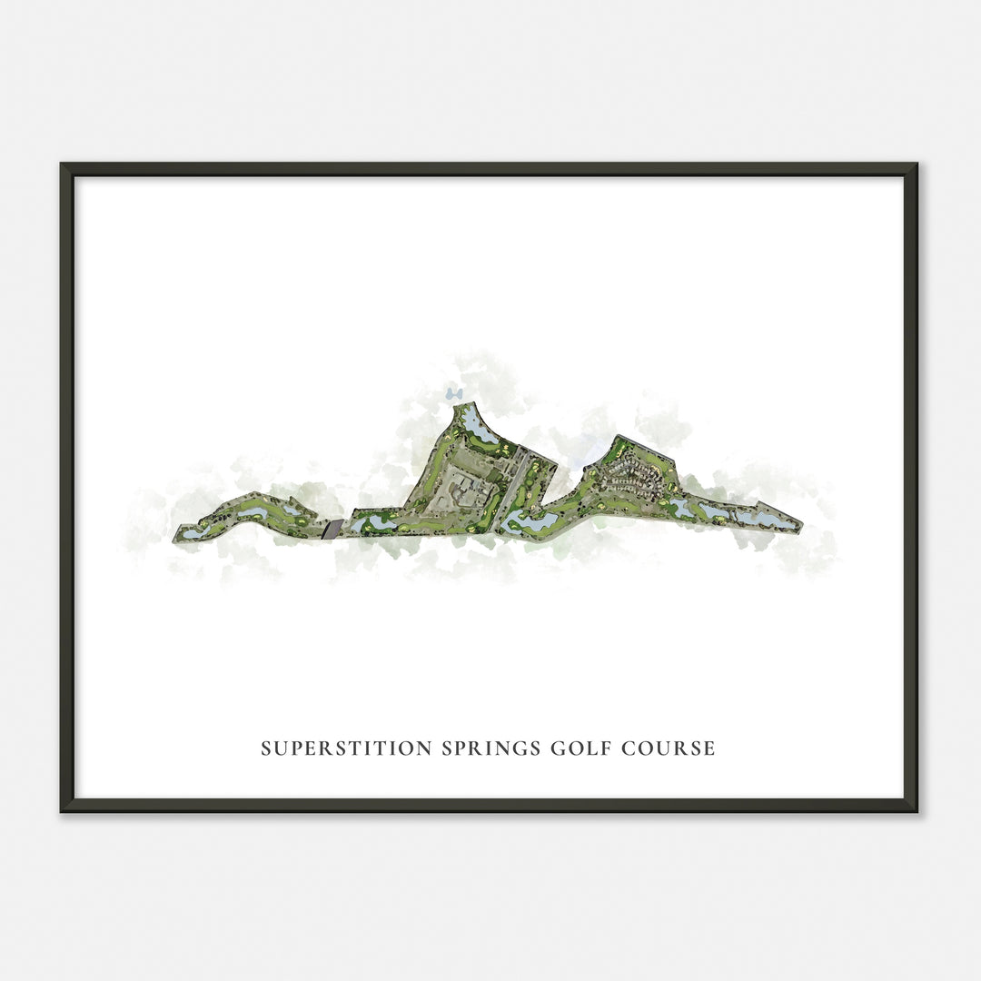 Print of Superstition Springs Golf Course Classic Map