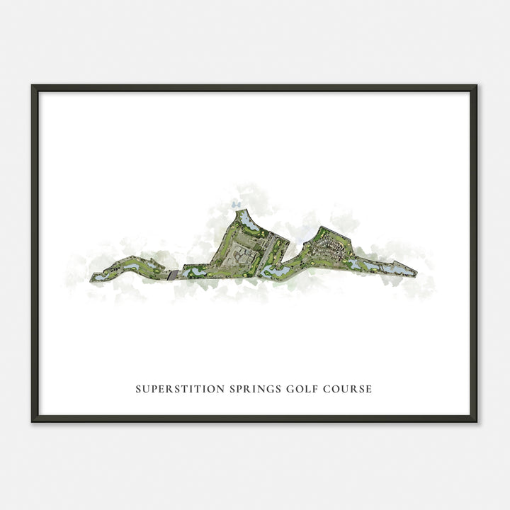 Print of Superstition Springs Golf Course Classic Map