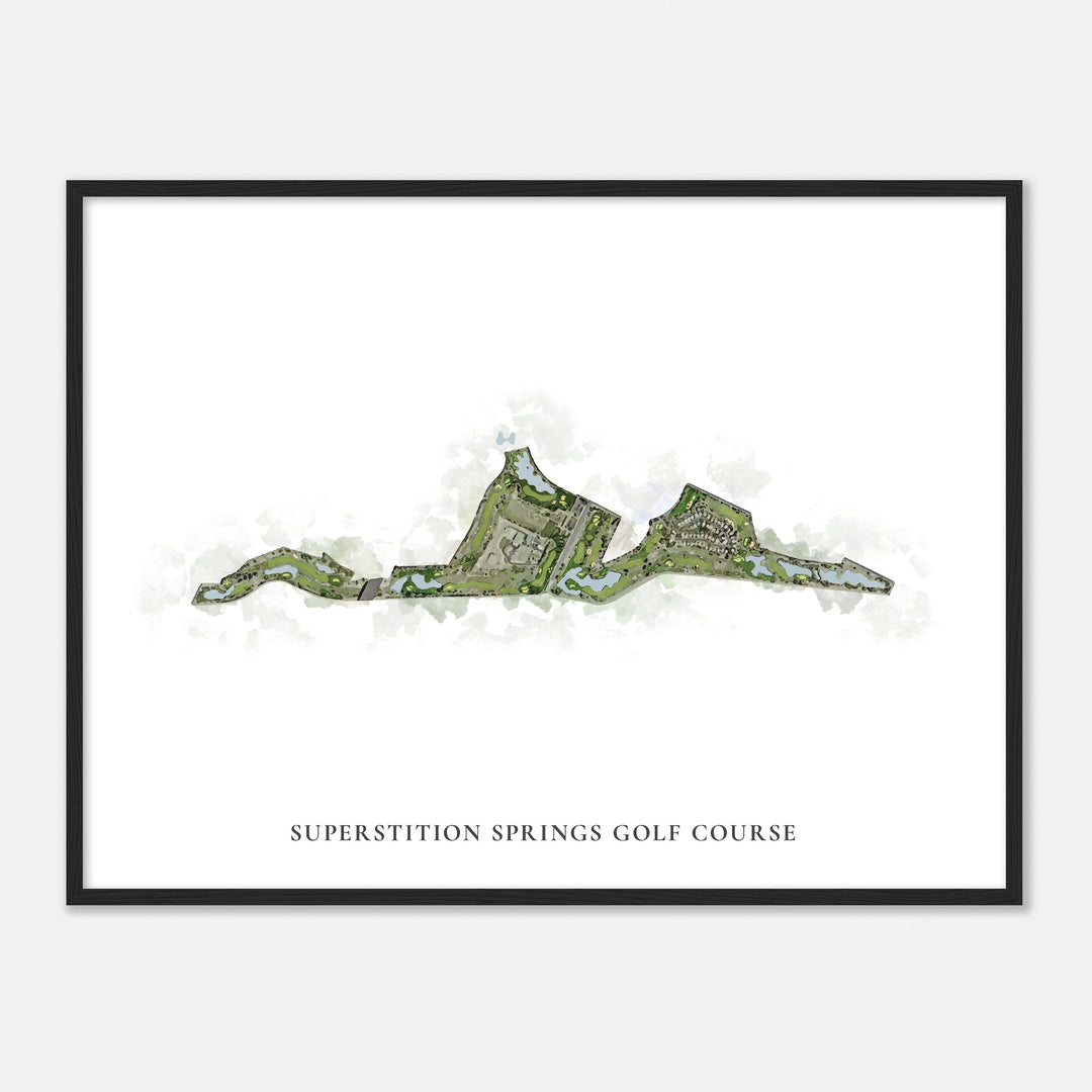 Print of Superstition Springs Golf Course Classic Map