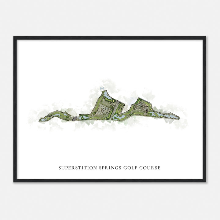 Print of Superstition Springs Golf Course Classic Map