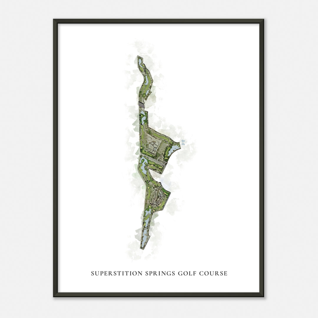 Print of Superstition Springs Golf Course Classic Map