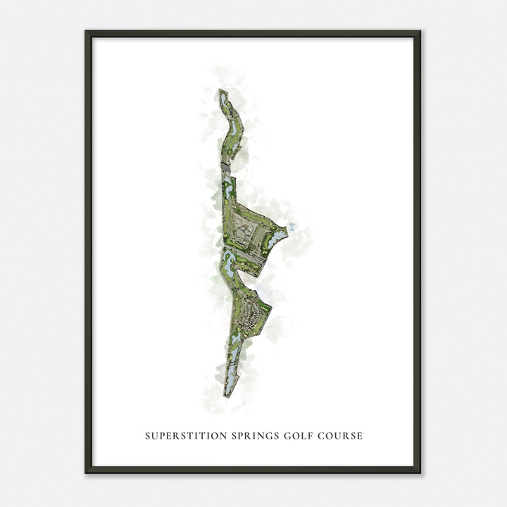 Print of Superstition Springs Golf Course Classic Map