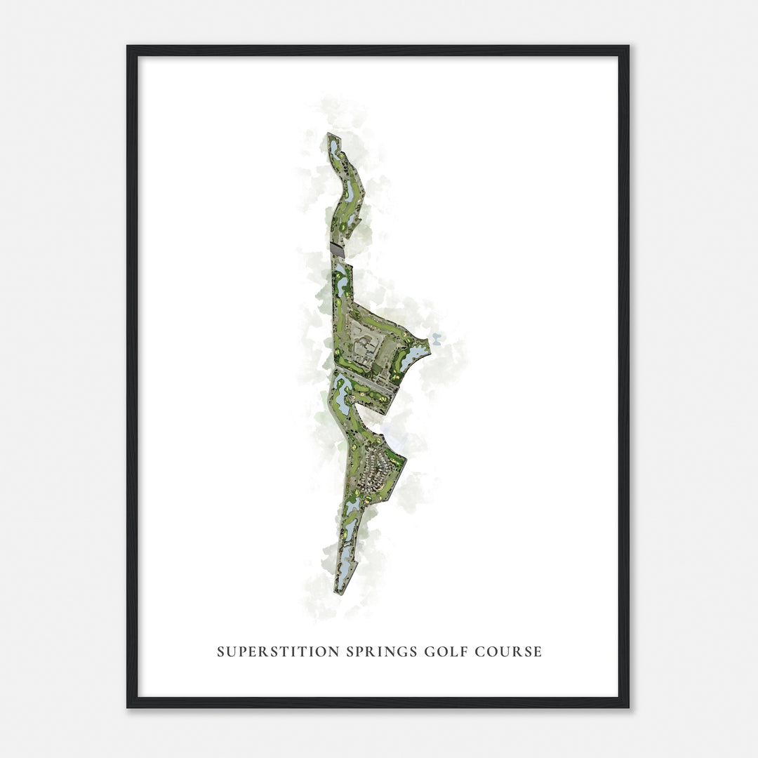 Print of Superstition Springs Golf Course Classic Map