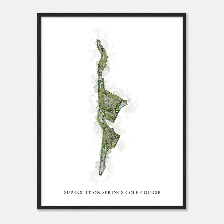 Print of Superstition Springs Golf Course Classic Map