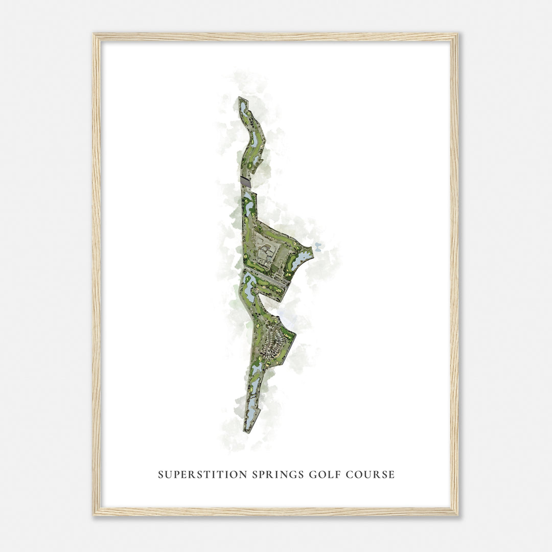 Print of Superstition Springs Golf Course Classic Map