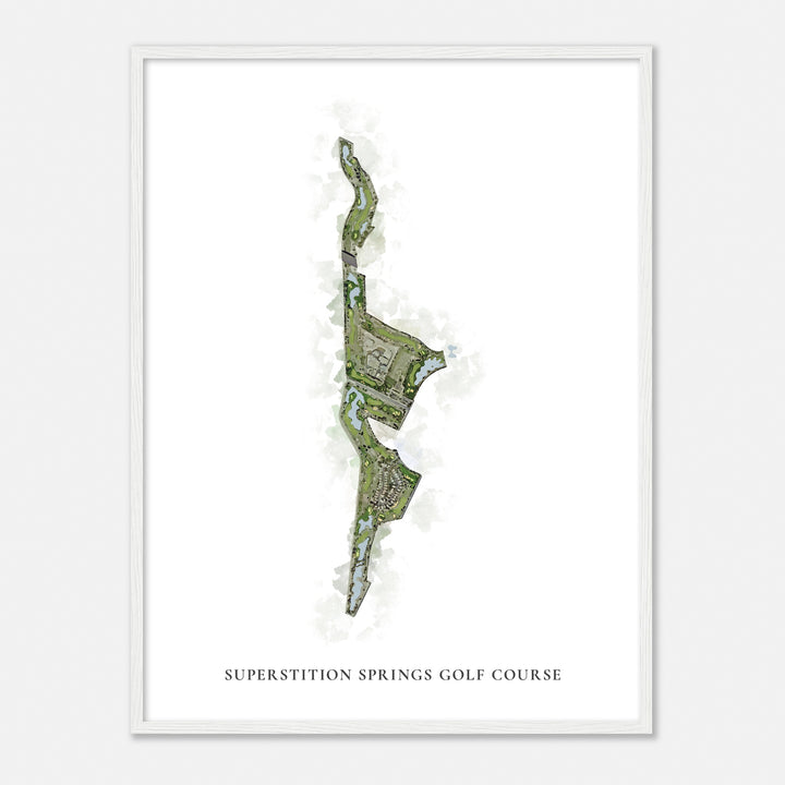 Print of Superstition Springs Golf Course Classic Map