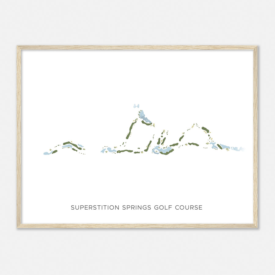 Print of Superstition Springs Golf Course Modern Map