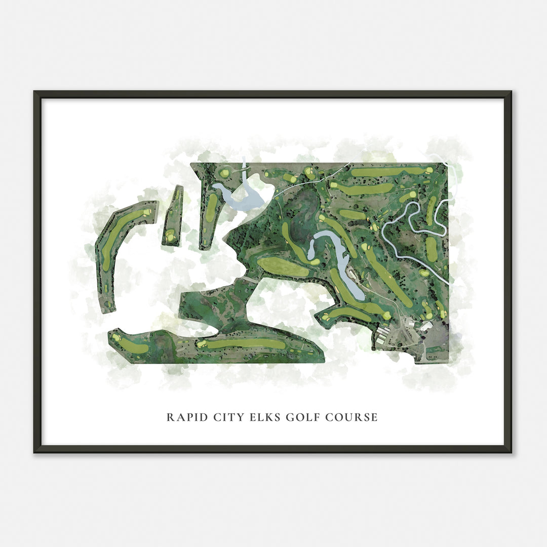 Print of Rapid City Elks Golf Course Classic Map