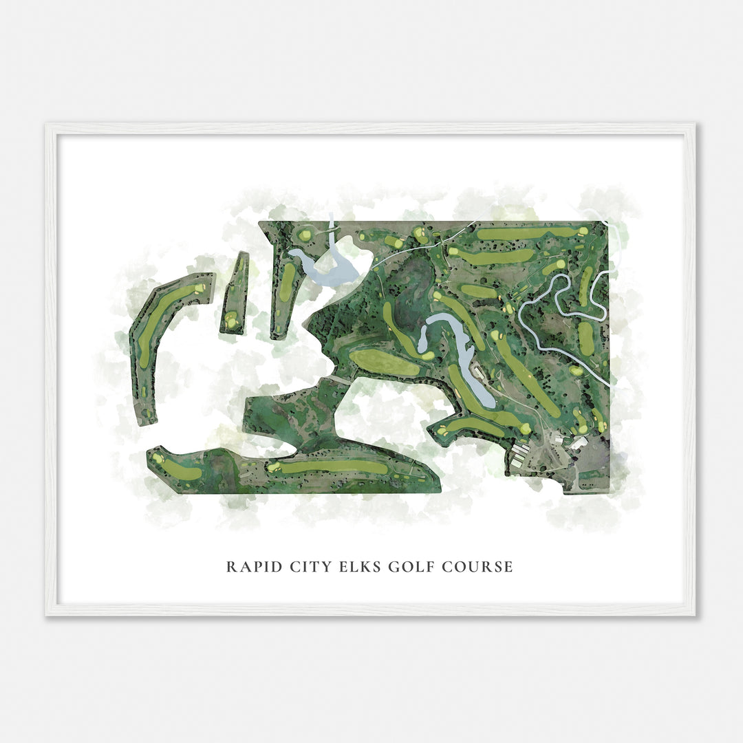 Print of Rapid City Elks Golf Course Classic Map