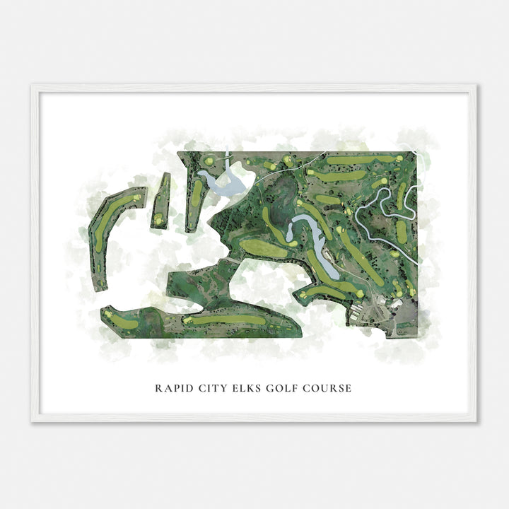 Print of Rapid City Elks Golf Course Classic Map