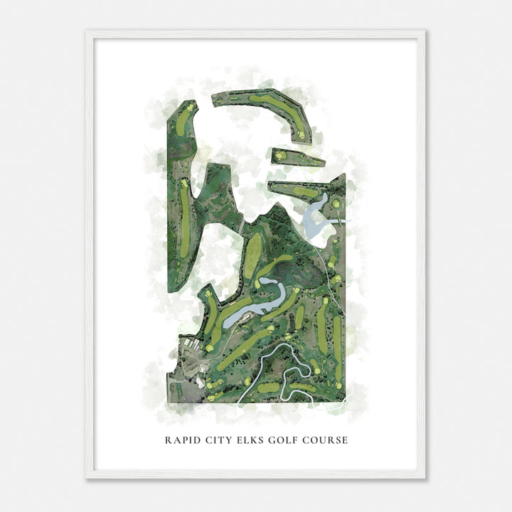 Print of Rapid City Elks Golf Course Classic Map