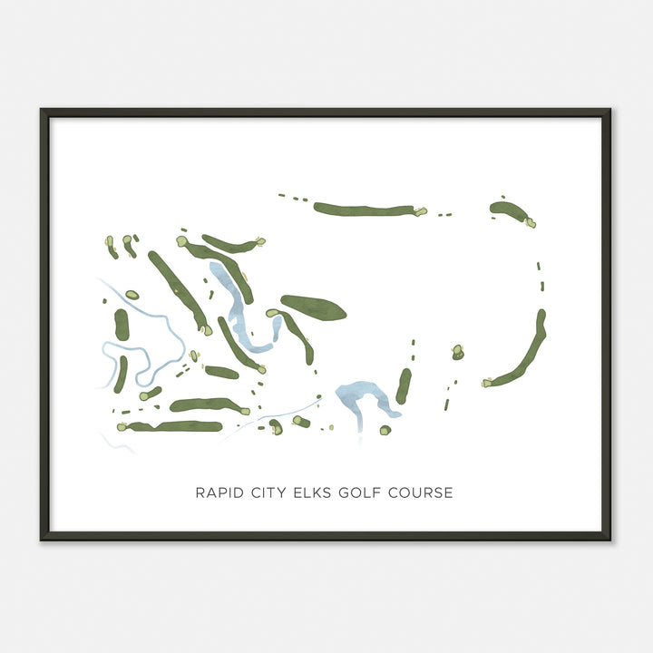 Print of Rapid City Elks Golf Course Modern Map