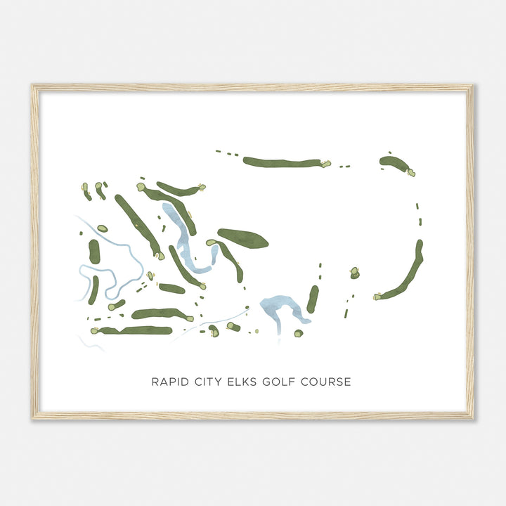 Print of Rapid City Elks Golf Course Modern Map