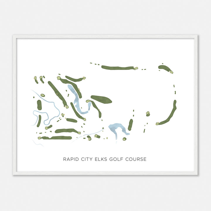 Print of Rapid City Elks Golf Course Modern Map