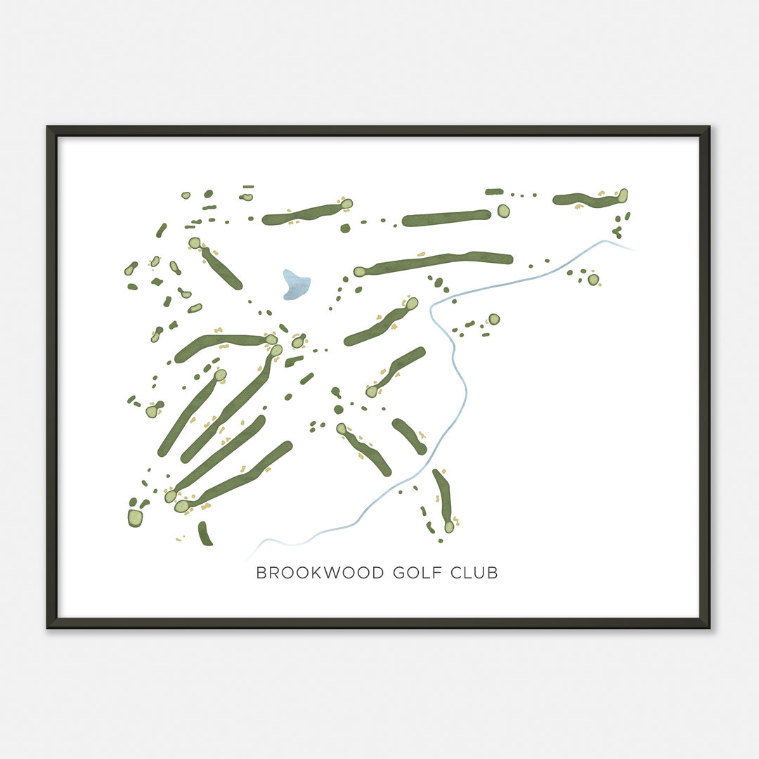 Print of Brookwood Golf Club Modern Map