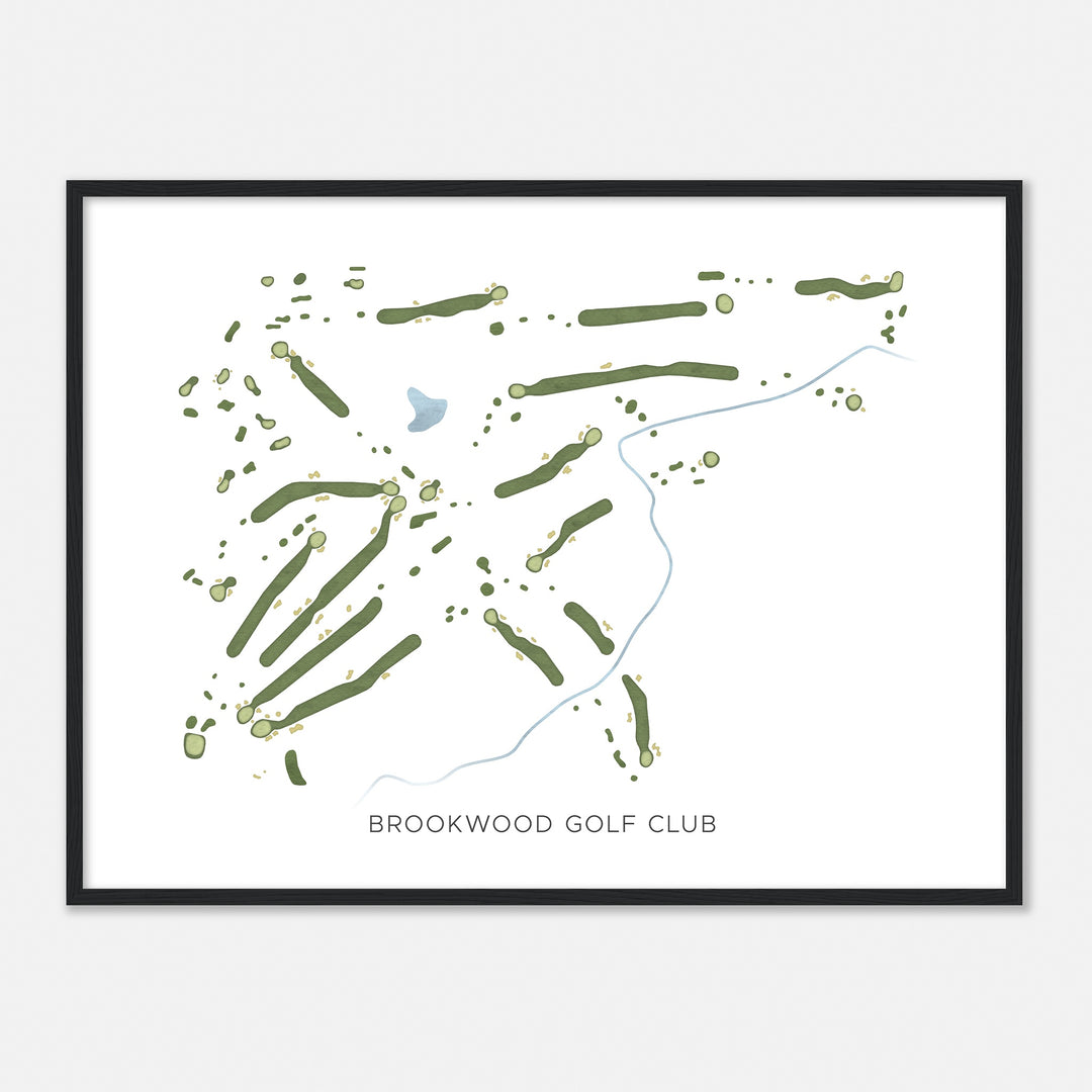 Print of Brookwood Golf Club Modern Map