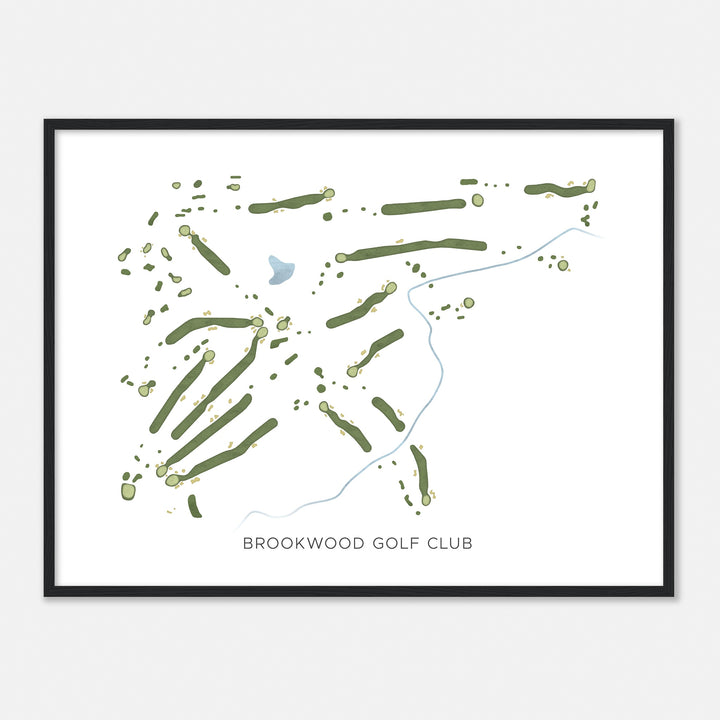 Print of Brookwood Golf Club Modern Map