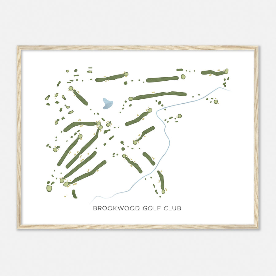 Print of Brookwood Golf Club Modern Map