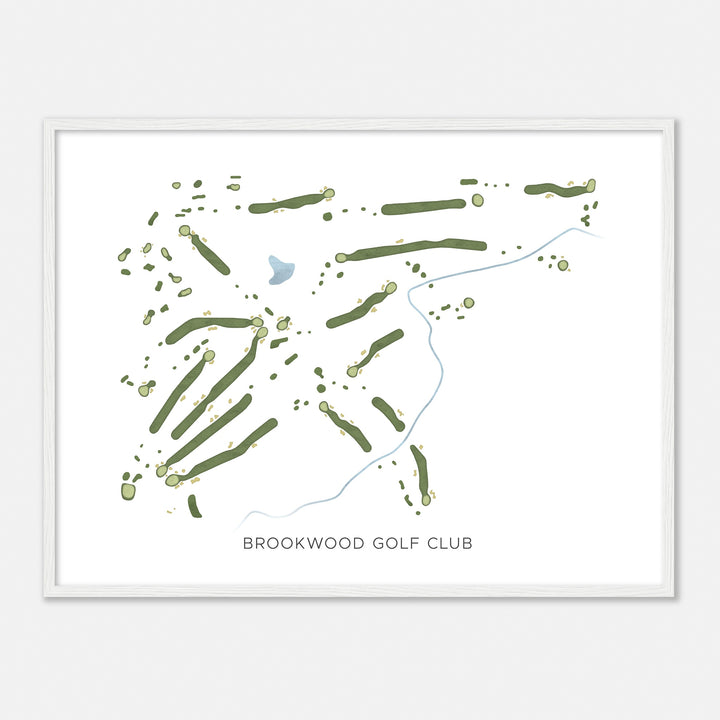 Print of Brookwood Golf Club Modern Map