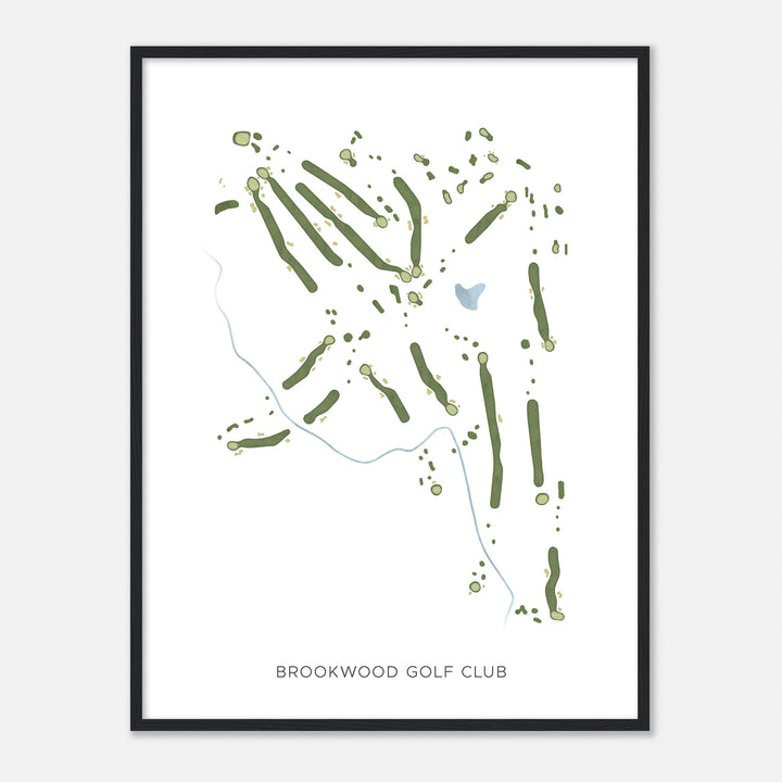 Print of Brookwood Golf Club Modern Map